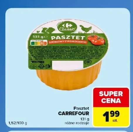 Pasztet drobiowy z pomidorami Carrefour Classic