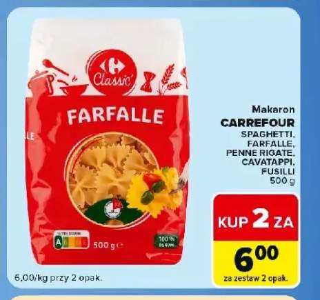 Makaron fusilli Carrefour Classic +4 warianty