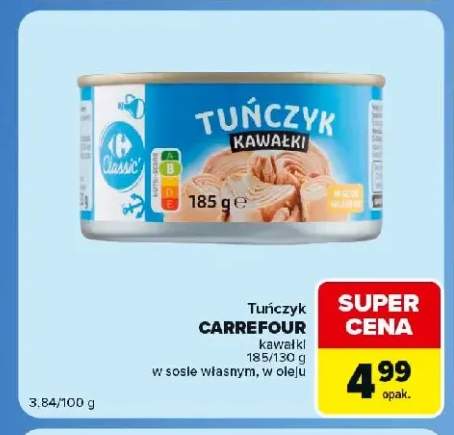 Tuńczyk kawałki w oleju Carrefour Classic +1 wariant