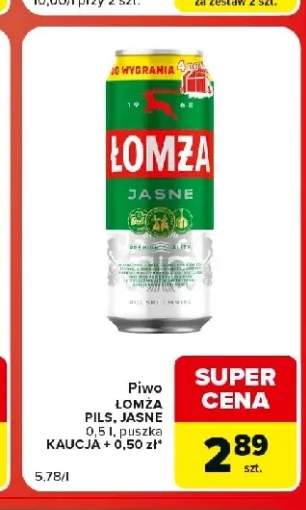 Piwo Łomża Jasne +1 wariant