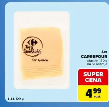 Ser Gouda plastry Carrefour Targ Świeżości