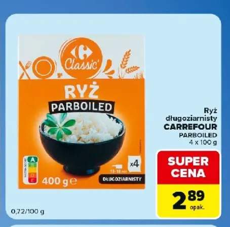 Ryż długoziarnisty Carrefour Parboiled