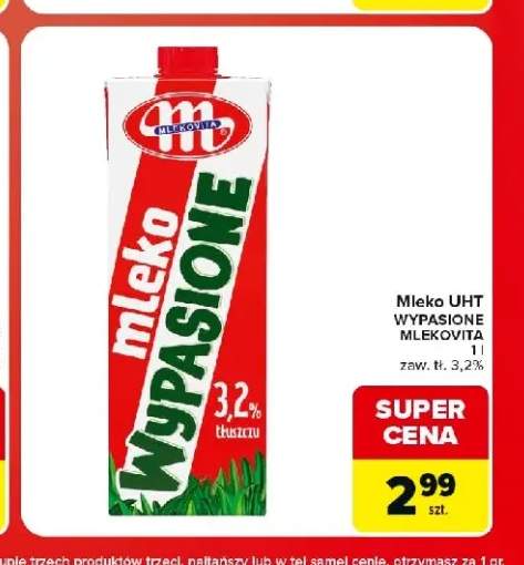 Mleko UHT Wypasione Mlekovita 3,2%