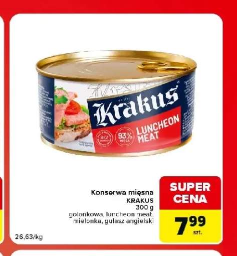 Konserwa mięsna gulasz angielski Krakus +3 warianty