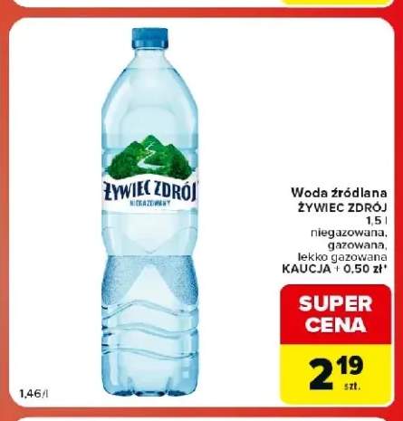 Woda źródlana lekko gazowana Żywiec Zdrój +2 warianty