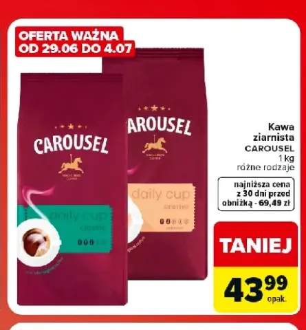 Kawa ziarnista Carousel Daily Cup Classic +1 wariant