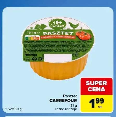 Pasztet drobiowy z pomidorami Carrefour Classic