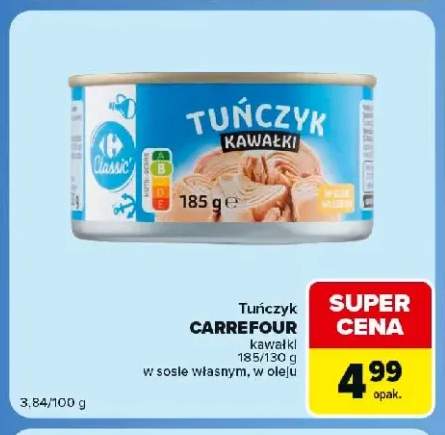 Tuńczyk kawałki w oleju Carrefour Classic +1 wariant