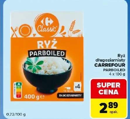 Ryż długoziarnisty parboiled Carrefour Classic