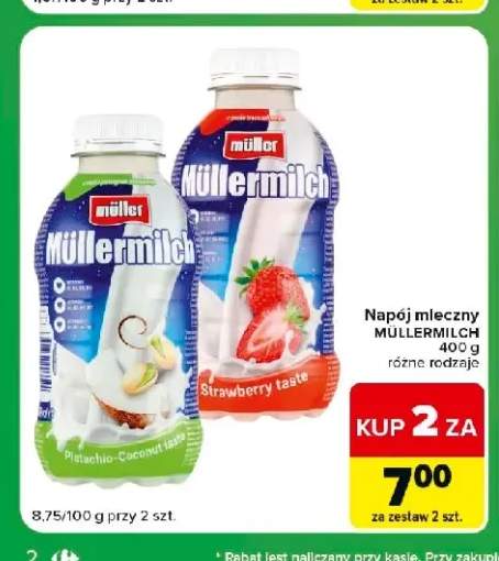 Napój mleczny o smaku pistacjowo-kokosowym Müllermilch +1 wariant