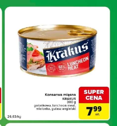 Konserwa mięsna mielonka Krakus +3 warianty