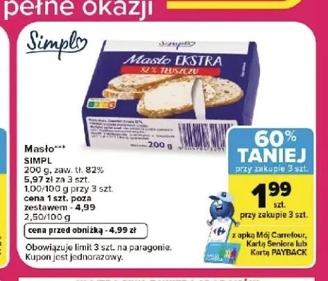 Masło ekstra Simply