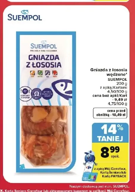 Gniazda z łososia wędzone Suempol
