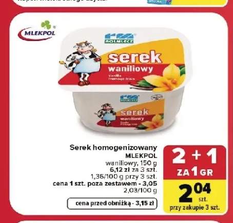 Serek homogenizowany Rolmlecz waniliowy