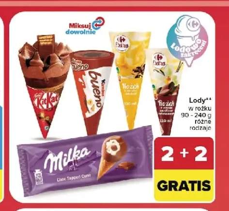 Lody w rożku Milka +2 warianty