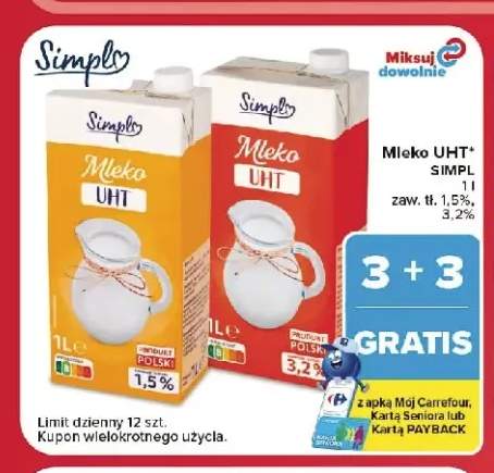 Mleko UHT Simply 3,2% +1 wariant