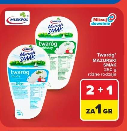 Twaróg półtłusty Mazurski Smak +1 wariant