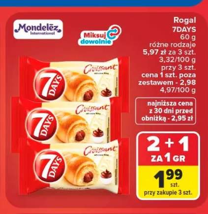 Rogal z nadzieniem kakaowym 7Days