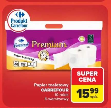 Papier toaletowy Carrefour Essential Premium
