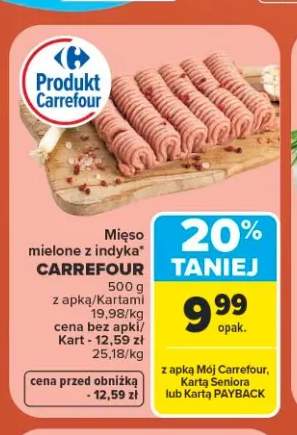 Mięso mielone z indyka Carrefour