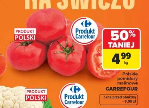 Pomidory malinowe Carrefour polskie