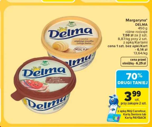 Margaryna Delma do kanapek +1 wariant