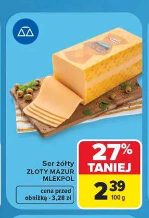 Ser żółty Złoty Mazur Mlekpol