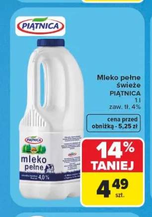 Mleko pełne świeże Piątnica 4%