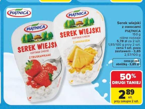 Serek wiejski z truskawkami Piątnica +1 wariant