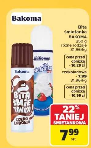 Bita śmietanka Bakoma śmietankowa +1 wariant