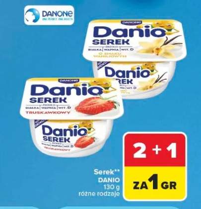 Serek homogenizowany Danio Danone o smaku waniliowym +1 wariant