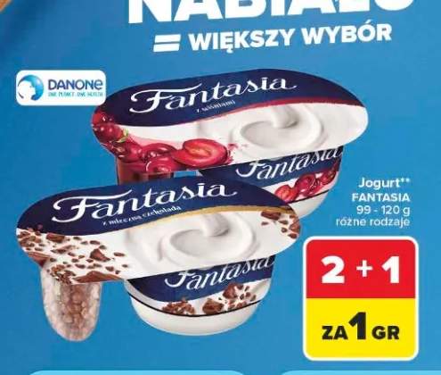 Jogurt Danone Fantasia z wiśniami +1 wariant
