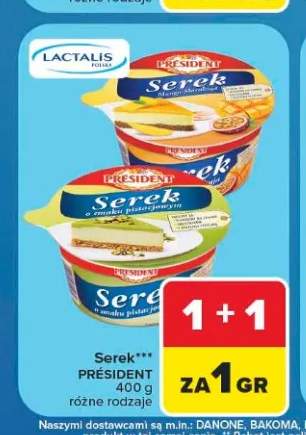 Serek Président o smaku pistacjowym +1 wariant