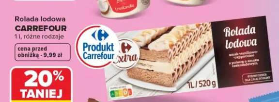 Rolada lodowa waniliowo-cappuccino Carrefour