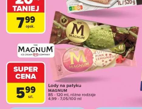 Lody na patyku Magnum Pistachio Signature +1 wariant