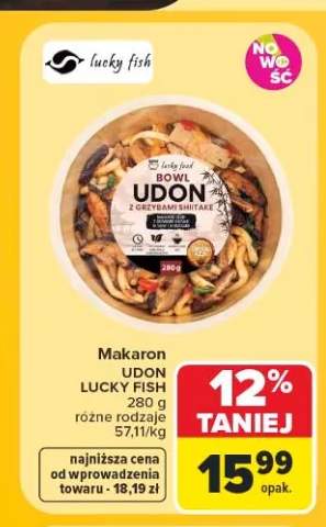 Makaron Udon z grzybami shiitake Lucky Fish