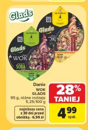 Danie instant Wok Soba Glads +1 wariant