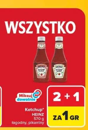 Ketchup łagodny Heinz +1 wariant