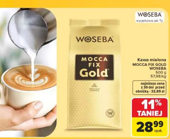 Kawa mielona Woseba Mocca Fix Gold