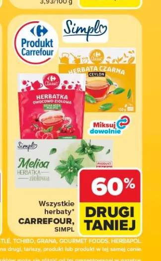 Herbaty Carrefour Simpl +3 warianty