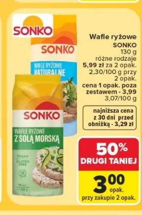 Wafle ryżowe naturalne Sonko +1 wariant