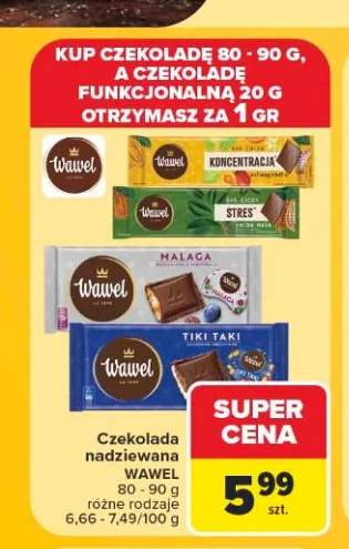 Czekolada nadziewana Malaga Wawel +3 warianty