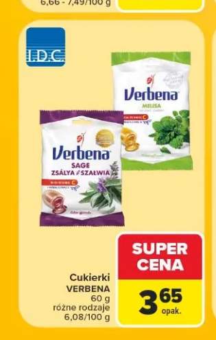 Cukierki ziołowe Melisa Verbena +1 wariant
