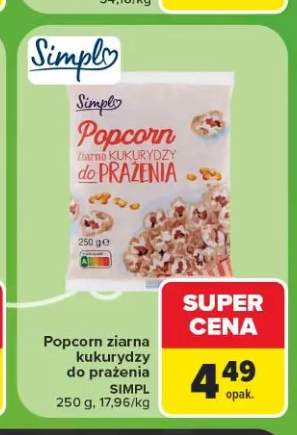 Popcorn ziarna kukurydzy do prażenia Simpl
