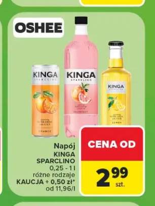 Napój Kinga Sparclino grejpfrutowy +2 warianty