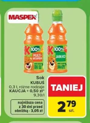 Sok Kubuś Jabłko +1 wariant