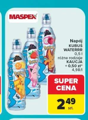 Napój Kubuś Waterrr truskawka +2 warianty