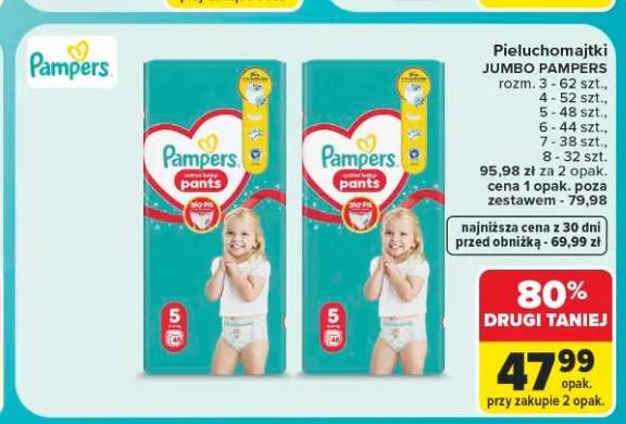 Pieluchomajtki Jumbo Pampers