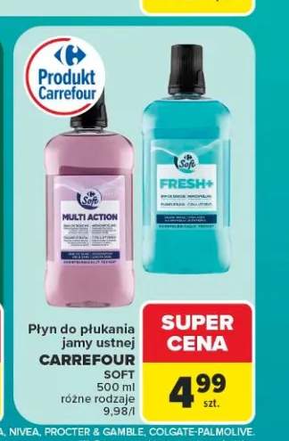 Płyn do płukania jamy ustnej Carrefour Soft Multi Action +1 wariant