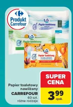 Papier toaletowy nawilżany Carrefour